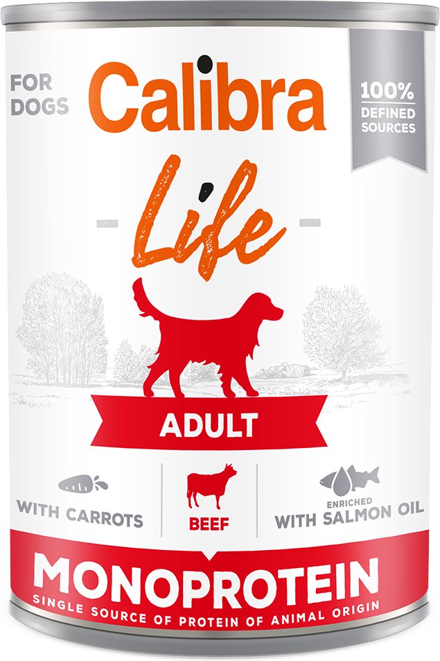 Sparpaket Calibra Dog Life Adult 12 x 400 g - Rind mit Karotten