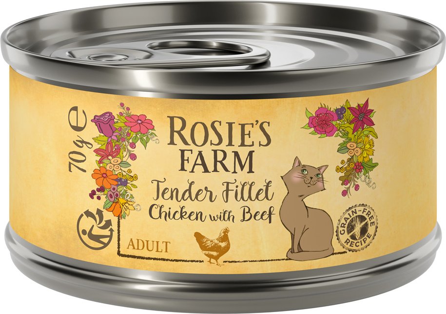 Rosie's Farm Tender Filet 24 x 70 g - Huhn mit Rind