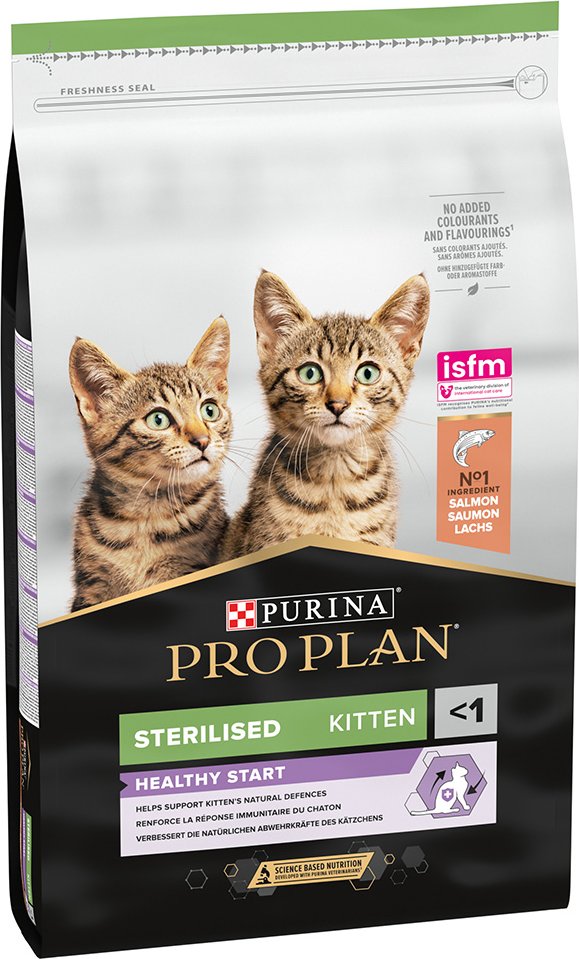 PURINA PRO PLAN Sterilised Kitten Healthy Start Lachs - 10 kg
