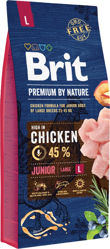 Brit Premium by Nature Junior Large Breed mit Huhn - 15 kg
