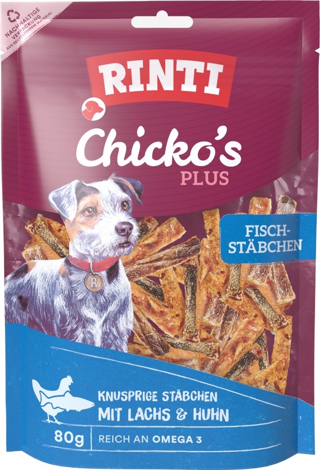 RINTI Chicko's Plus Fischstäbchen - Sparpaket: 12 x 80 g