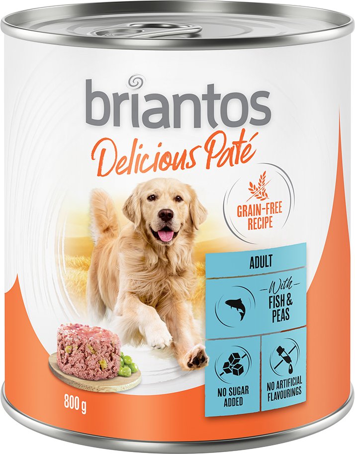 Briantos Delicious Paté 24 x 800 g - Fisch und Erbsen