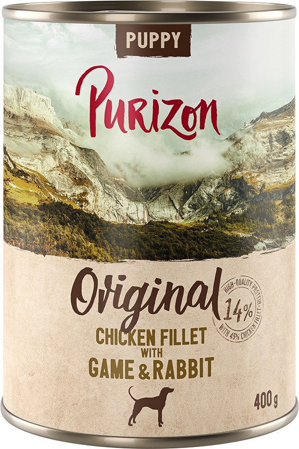 Thumbnail - Purizon Puppy 6 x 400 g - Hühnerfilet mit Wild & Kaninchen