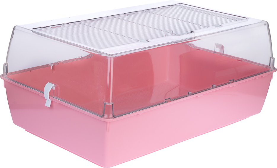 TIAKI Kleintierheim Panorama L - pink: L 71 x B 46 x H 31,5 cm