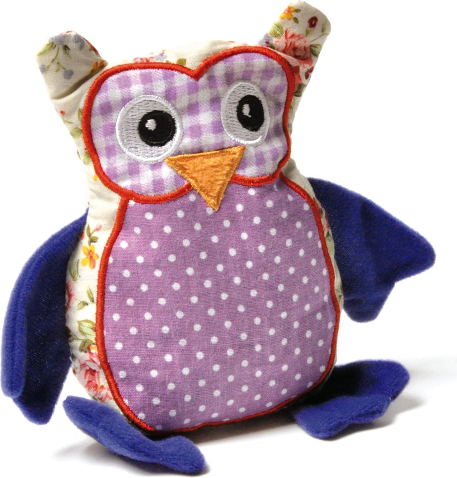 Aumüller Baldrian-Katzenspielkissen Patchwork-Eule - Sparpaket: 2 Stück