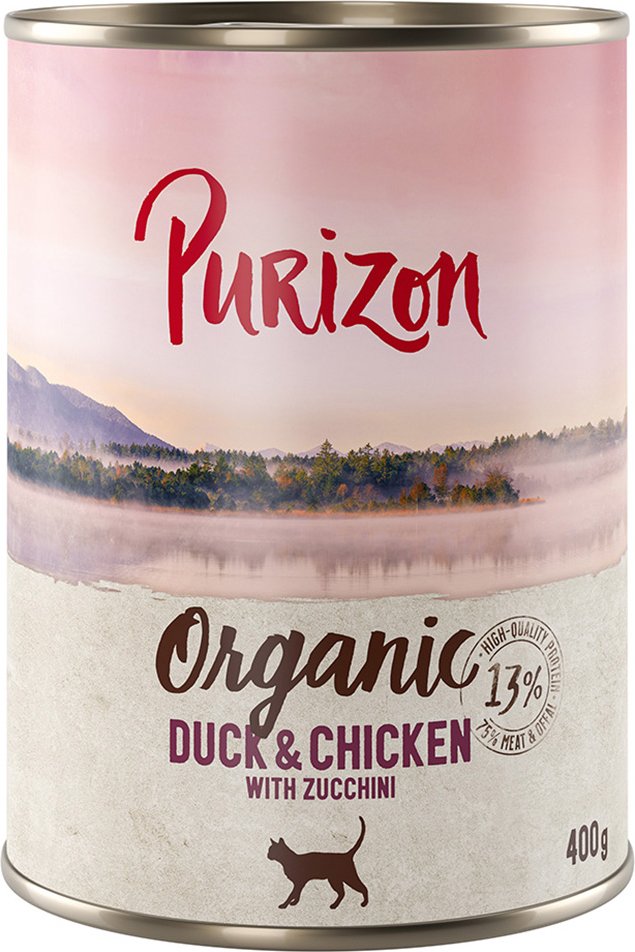 Purizon Organic 6 x 400 g - Ente und Huhn mit Zucchini