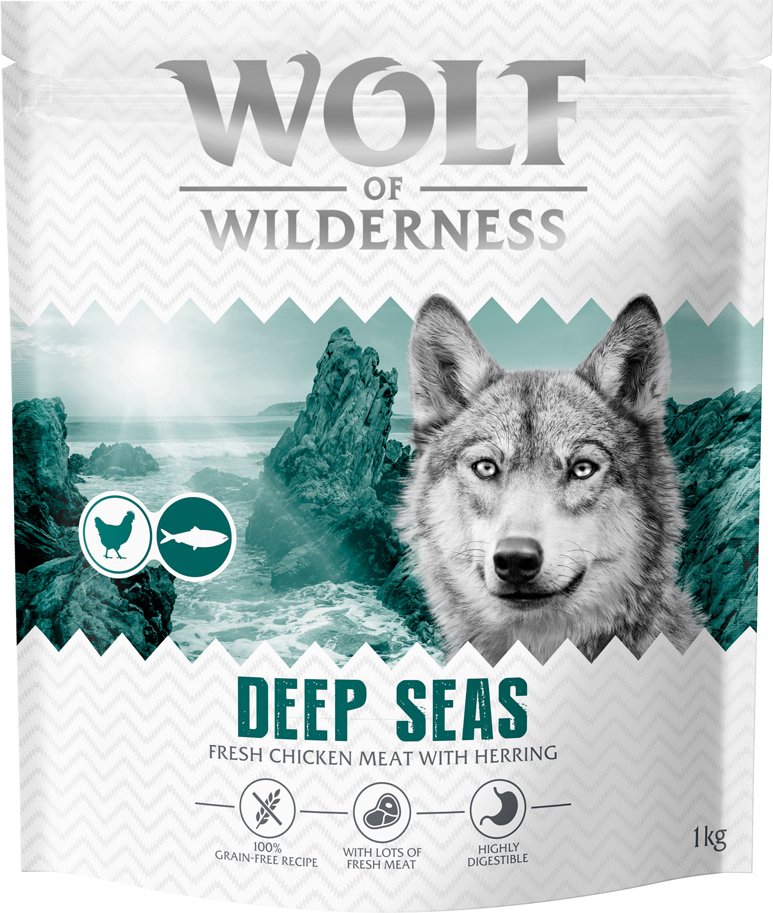 Wolf of Wilderness Adult "Deep Seas" Hering - getreidefrei - Sparpaket: 4 x 1 kg neue Rezeptur