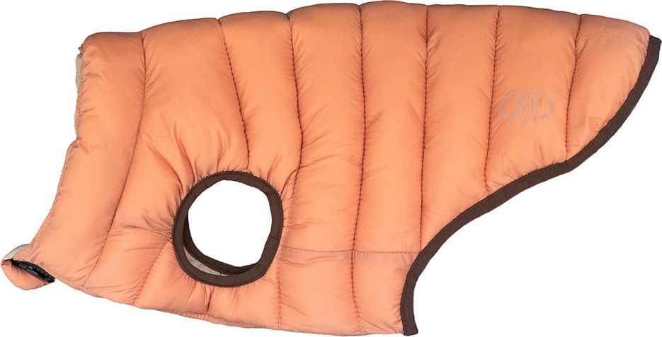 Nomad Tales Bloom Hundemantel Puffer, orange/beige - ca. 35 cm Rückenlänge