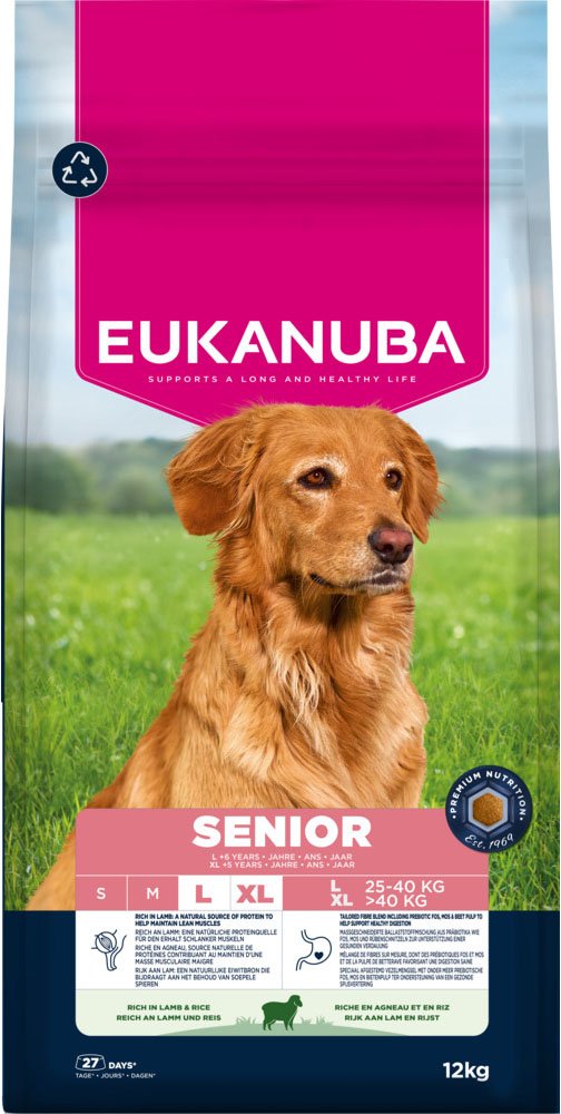 Eukanuba Premium Nutrition Senior Large & Giant Breed Lamm & Reis - 12 kg