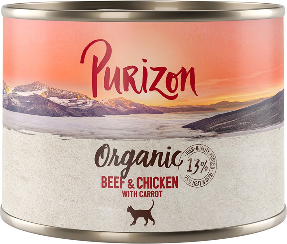 Purizon Organic 6 x 200 g - Rind und Huhn mit Karotte