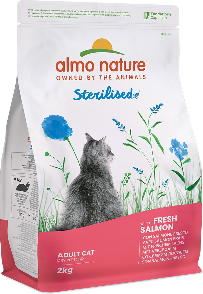 Sparpaket Almo Nature Holistic 2 x Großgebinde - Sterilised Lachs & Reis (2 x 2 kg)