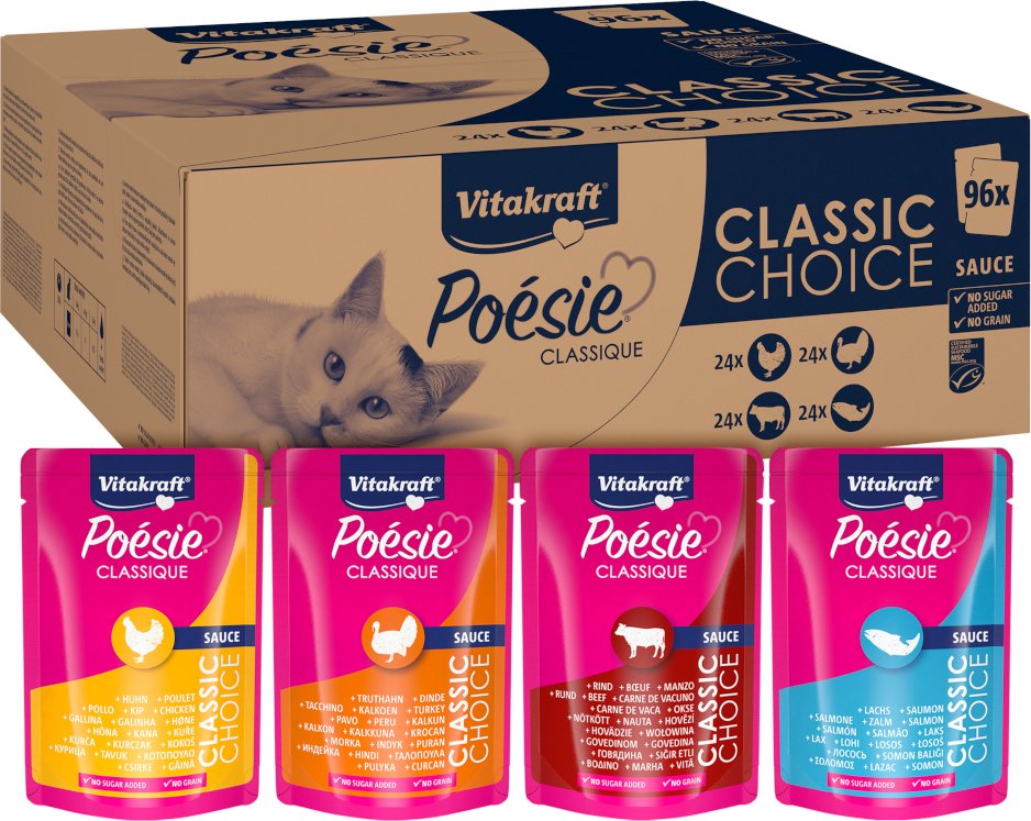 Vitakraft Poésie Classic Sauce Mixpaket - 96 x 85 g
