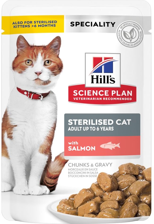 Hill's Science Plan Adult Sterilised - Sparpaket: Lachs (48 x 85 g)