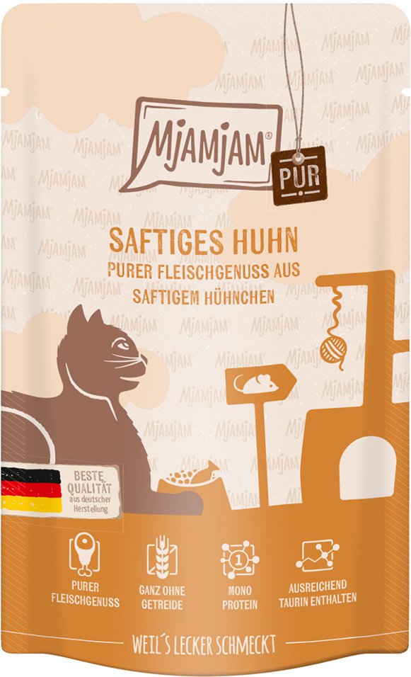 MjAMjAM Quetschie purer Fleischgenuss 12 x 125 g - saftiges Hühnchen pur