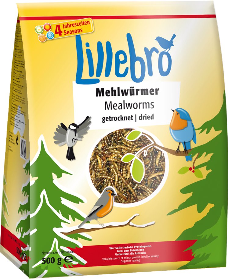 Lillebro Mehlwürmer, getrocknet - 2 x 500 g