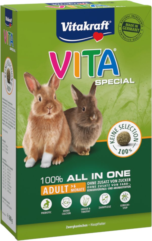 VITA Special Adult Zwergkaninchen - 3 x 600 g
