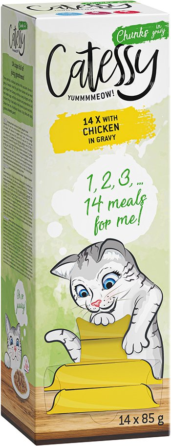 Sparpaket Catessy Häppchen in Sauce Schälchen 28 x 85 g - mit Huhn