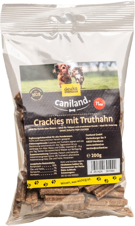 Caniland Crackies 200 g - Sparpaket: 6 x Truthahn