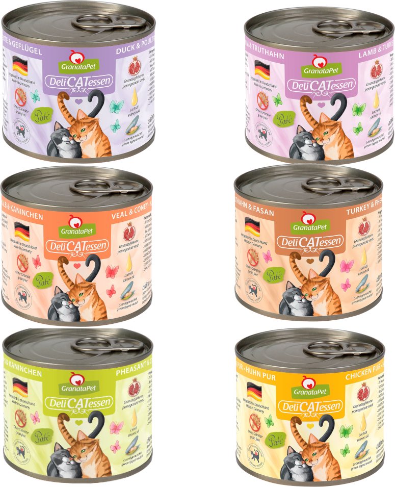 GranataPet DeliCatessen Probierpakete 6 x 200 g - Probierpaket ohne Fisch