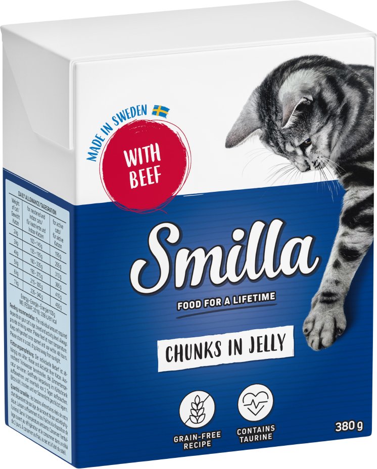 Sparpaket Smilla Tetra Häppchen 24 x 370 / 380 g - In Gelee mit Rind