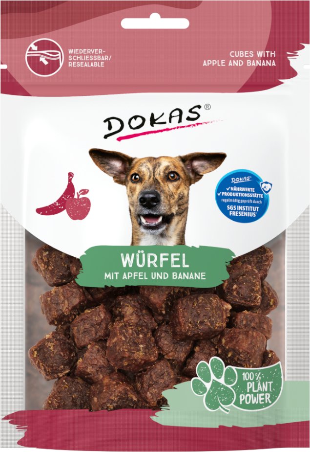 Dokas Würfel mit Apfel & Banane - Sparpaket: 4 x 105 g