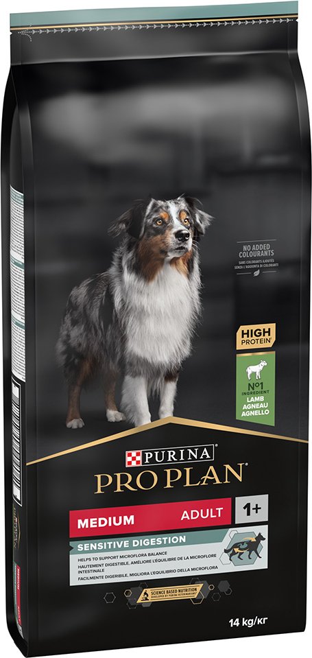 Sparpaket PURINA PRO PLAN 2 x Großgebinde - Medium Adult Sensitive Digestion Lamm (2 x 14 Kg)
