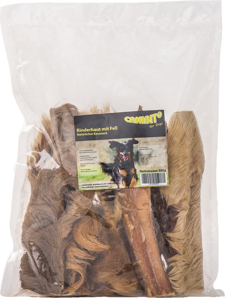Caniland Rinderhaut mit Fell - Sparpaket: 2 x 500 g
