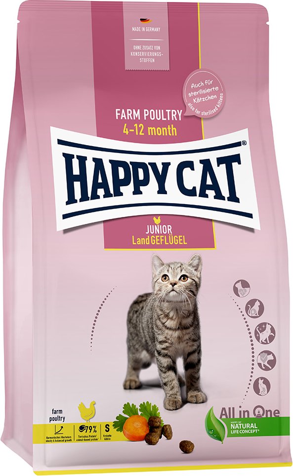 Happy Cat Young Junior Land-Geflügel - 1,3 kg