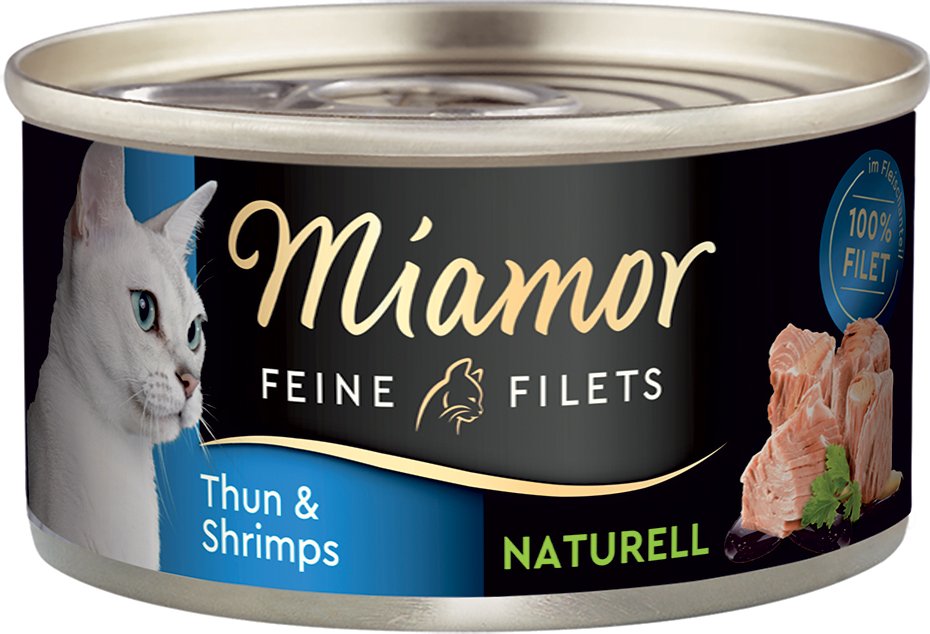 Sparpaket Miamor Feine Filets Naturelle 24 x 80 g - Thunfisch & Shrimps