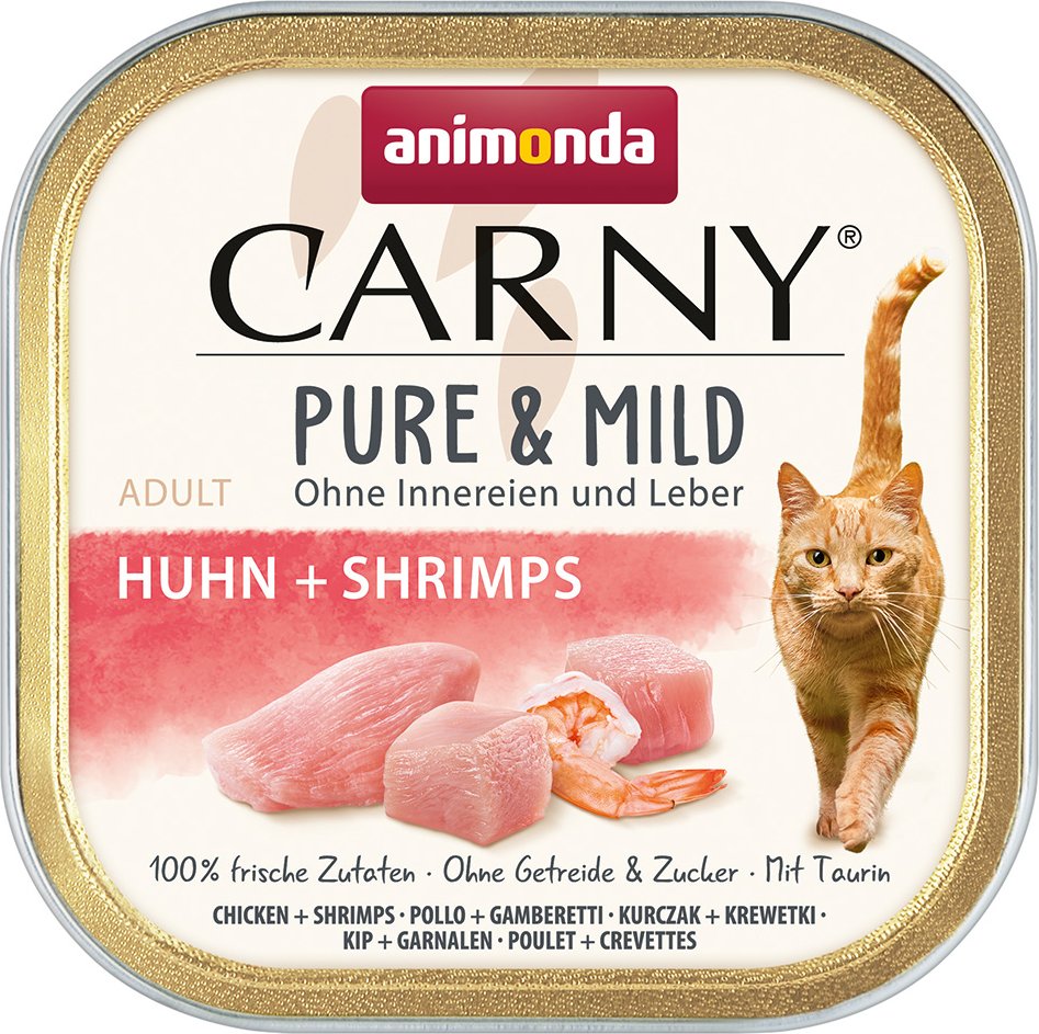 Sparpaket animonda Carny Adult Pure & Mild 64 x 100 g - Huhn + Shrimps