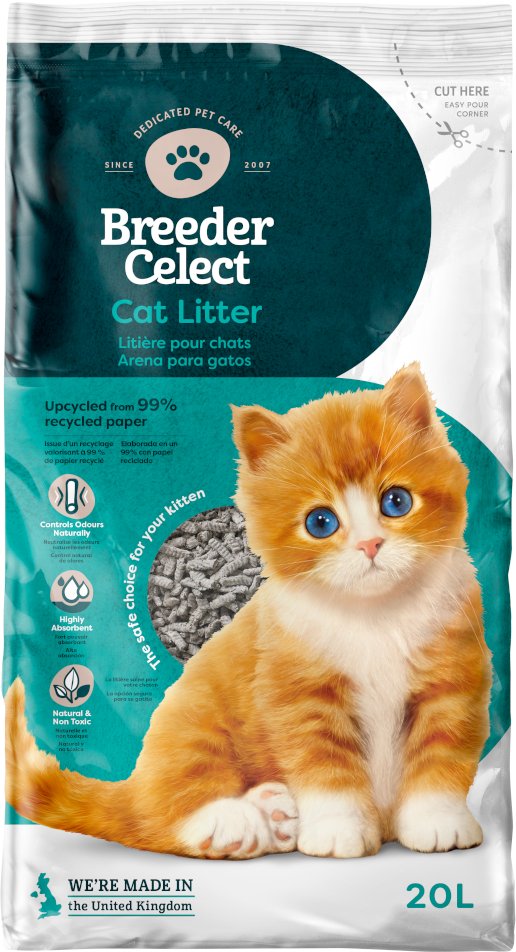 Breeder Celect Papier-Katzenstreu - 20 L