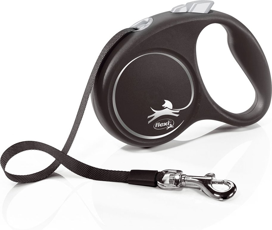 flexi Black Design Gurt-Leine schwarz, 5 m - Größe S: bis 15 kg
