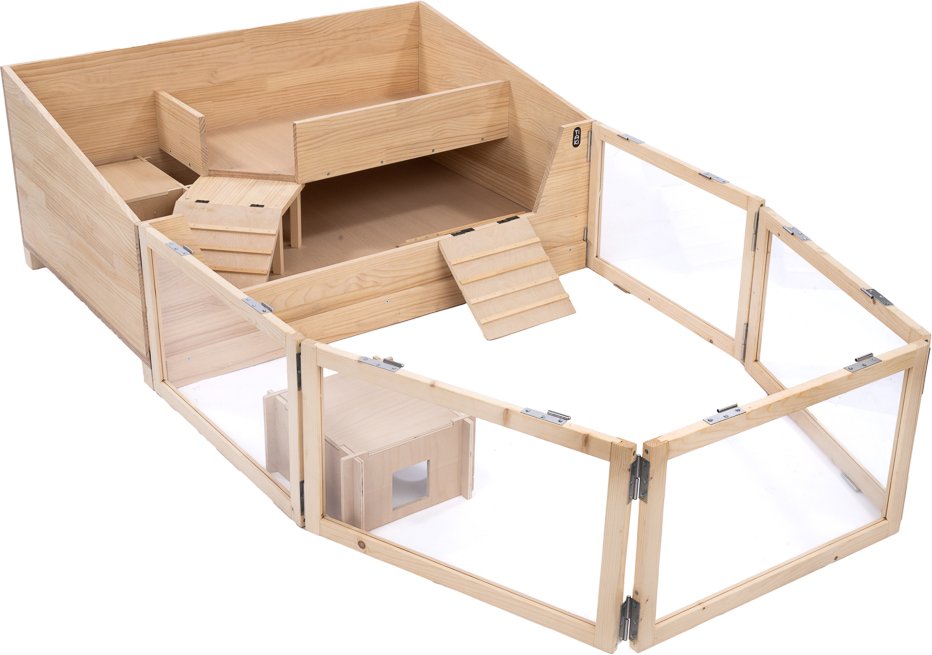 TIAKI Indoor-Gehege für Meerschweinchen - L 116 x B 193 x H 50 cm (2 Pakete*)