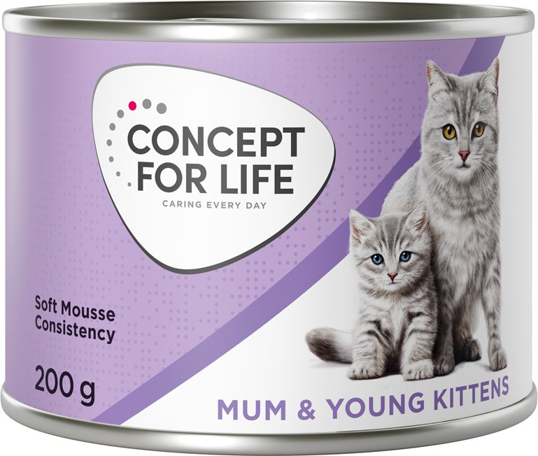 Concept for Life Mum & Young Kittens Mousse - NEU: 6 x 200 g