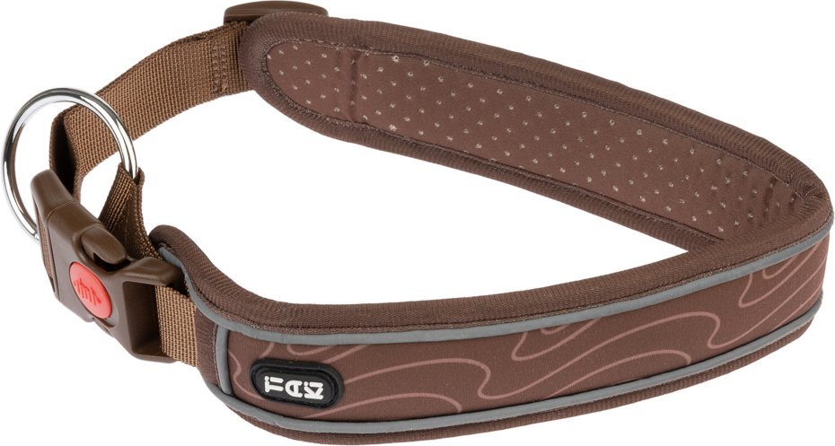 Thumbnail - TIAKI Halsband Soft & Safe, braun - Größe M: 45 - 55 cm Halsumfang, 40 mm breit