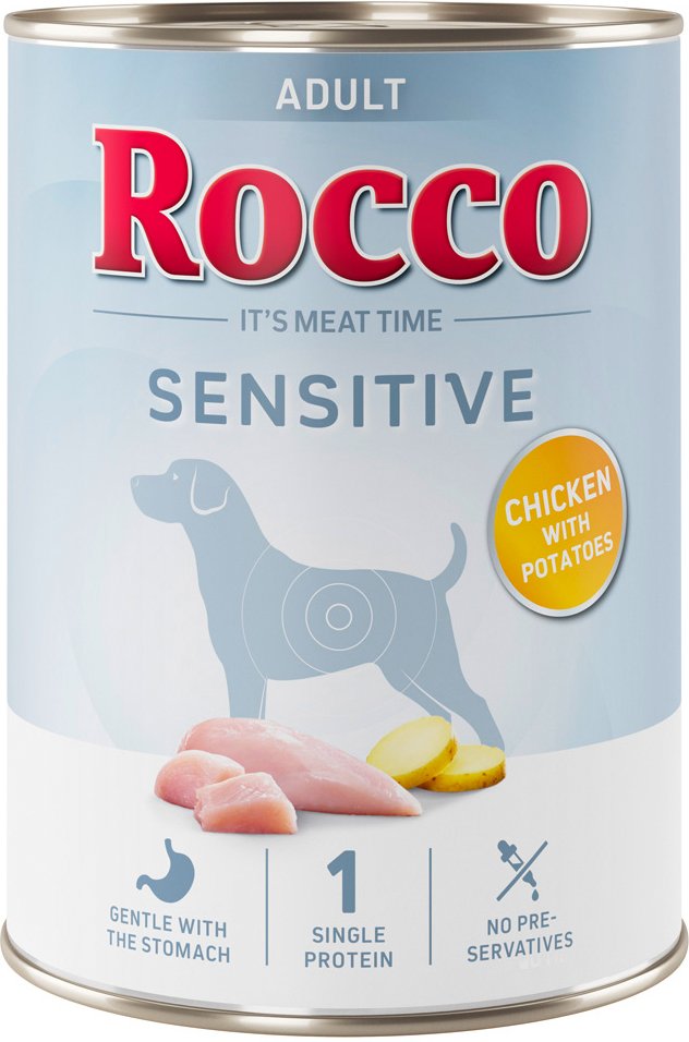 Rocco Sensitive 6 x 400 g / 800 g Neue Rezeptur - 6 x 400 g: Huhn mit Kartoffeln