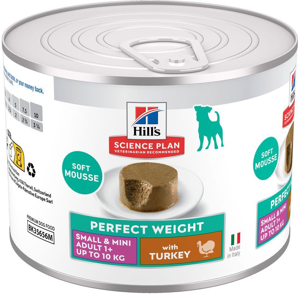 Hill's Science Plan Perfect Weight Adult Small & Mini Mousse - Truthahn (24 x 200 g)
