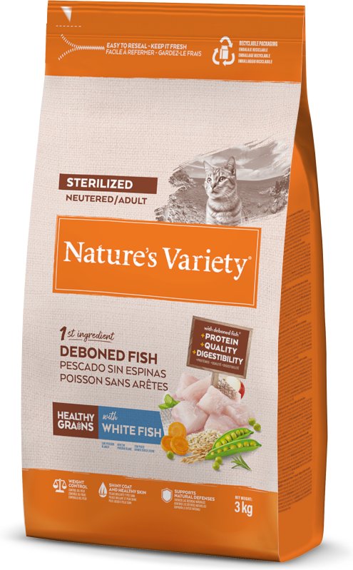Nature's Variety Healthy Grains Sterilized Adult Weißfisch - 3 kg