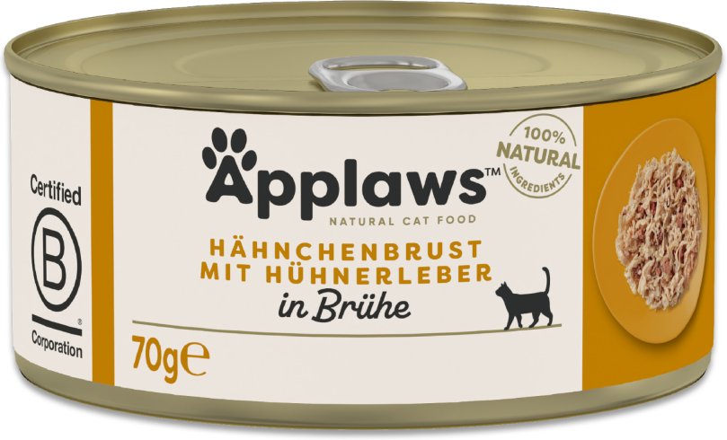 Sparpaket Applaws in Brühe 24 x 70 g - Hähnchenbrust mit Hühnerleber