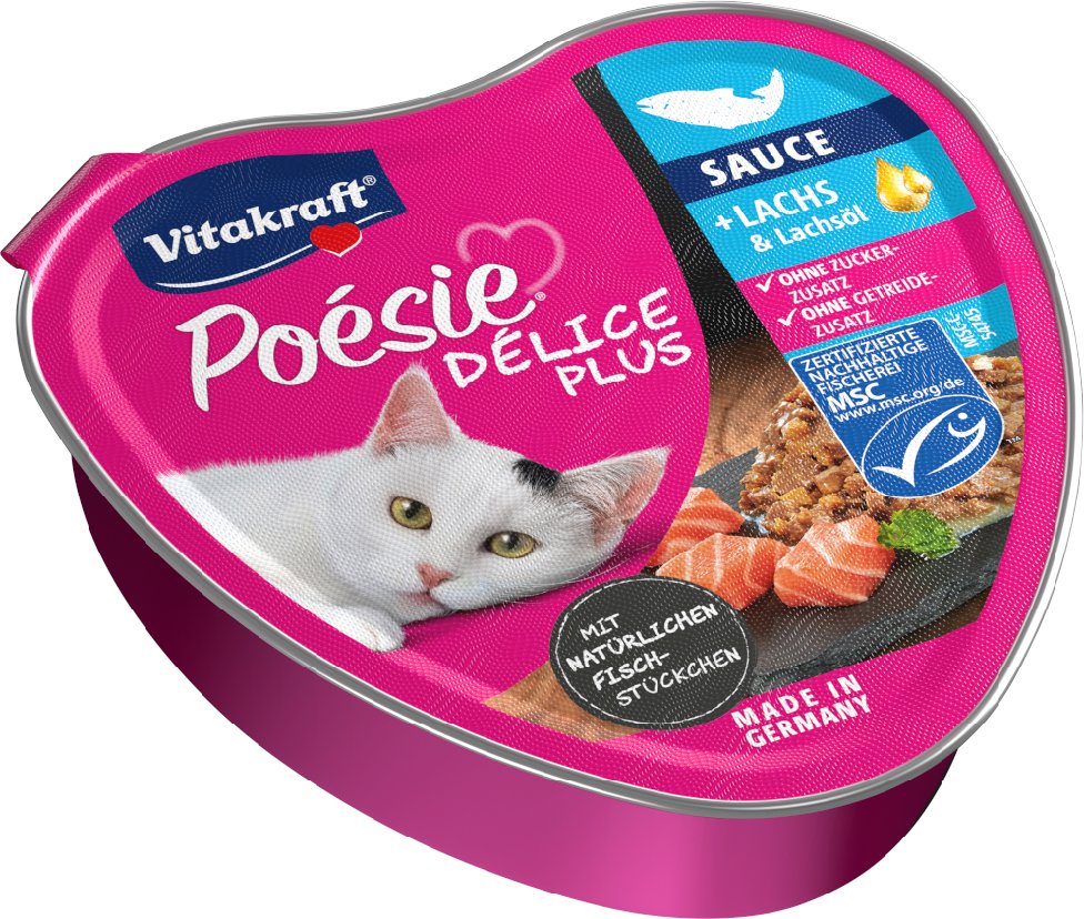 Vitakraft Poésie Délice Plus 15 x 85 g - Lachs