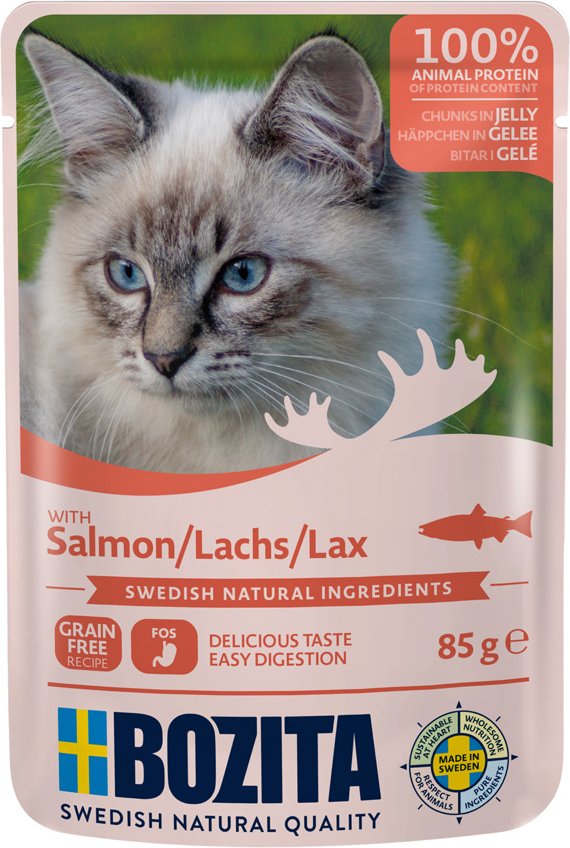 Sparpaket Bozita Häppchen in Gelee Pouch 24 x 85 g - Lachs