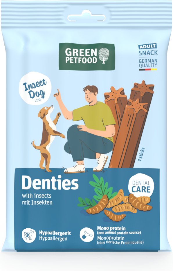 Green Petfood InsectDog Denties - Sparpaket: 13 x 180 g
