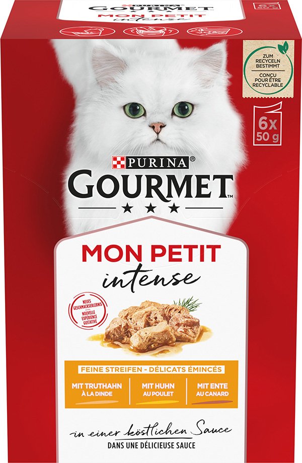 Mixpaket Gourmet Mon Petit 6 x 50 g - Ente, Huhn, Truthahn