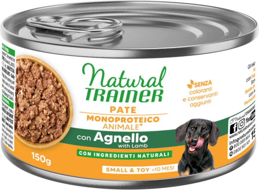 Natural Trainer Pate Monoproteico Small & Toy Adult - Sparpaket: 24 x 150 g Lamm
