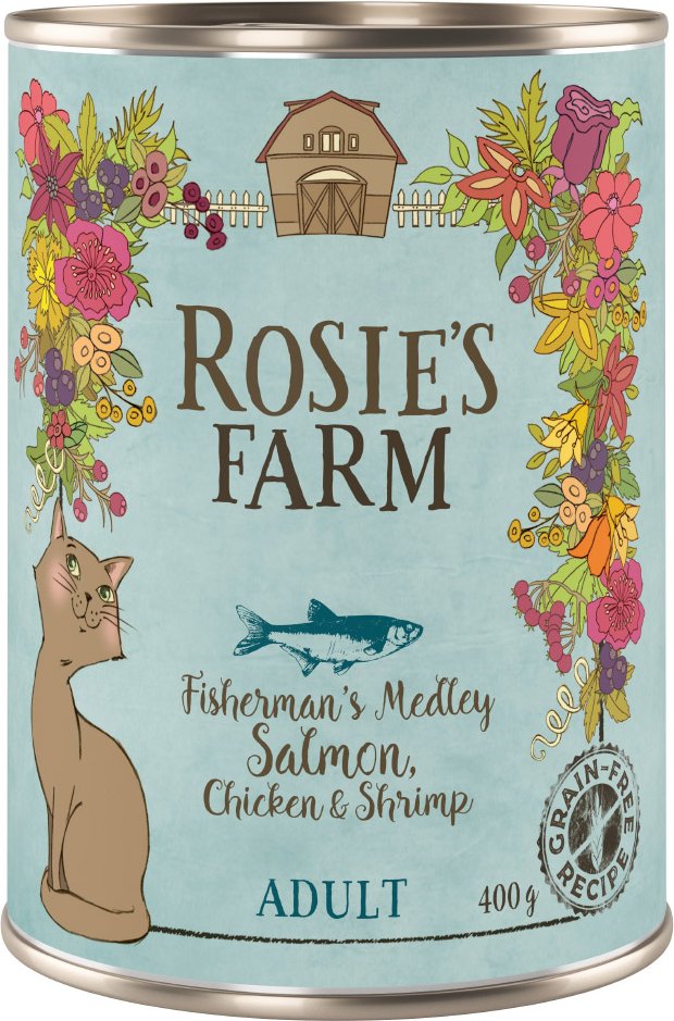 Rosie's Farm Adult 6 x 400 g - Lachs & Huhn mit Garnelen