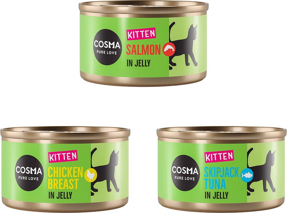 Sparpaket Cosma Original Kitten 24 x 85 g - Mixpaket (3 Sorten)