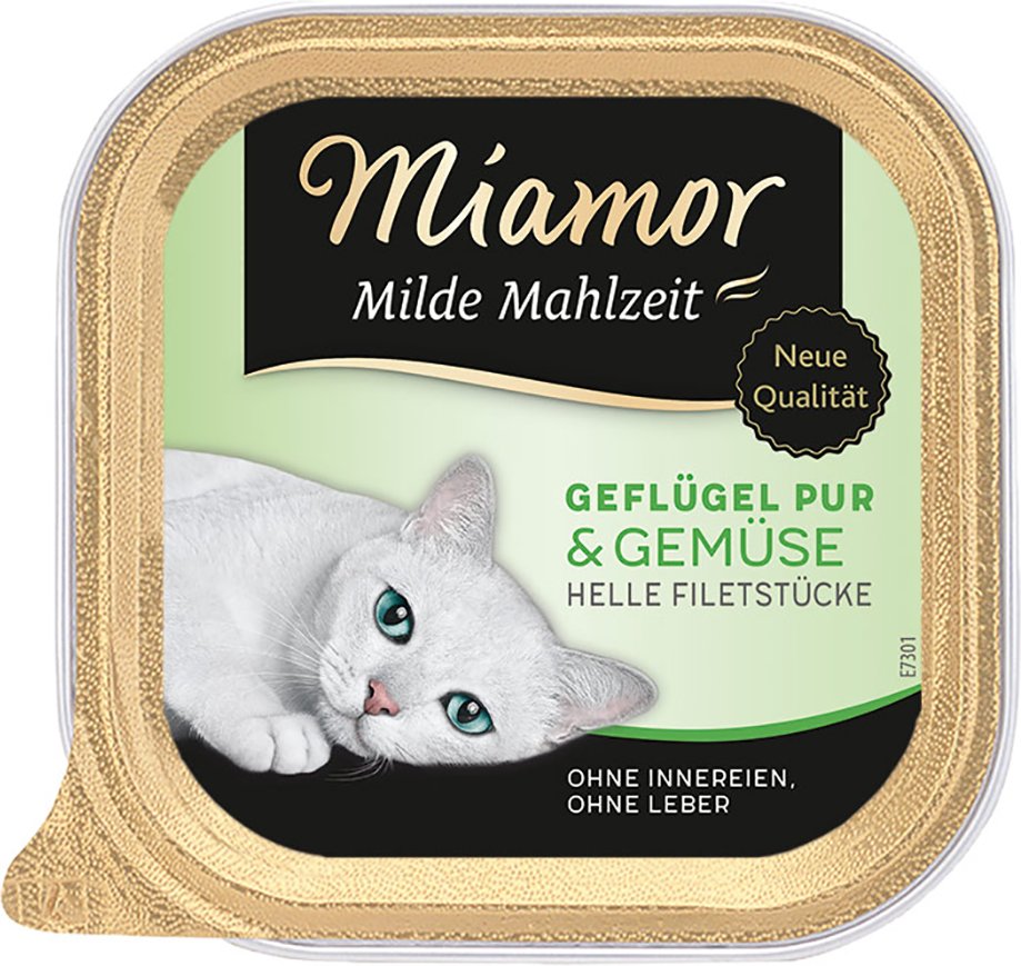 Sparpaket Miamor Milde Mahlzeit 24 x 100 g - Geflügel Pur & Gemüse