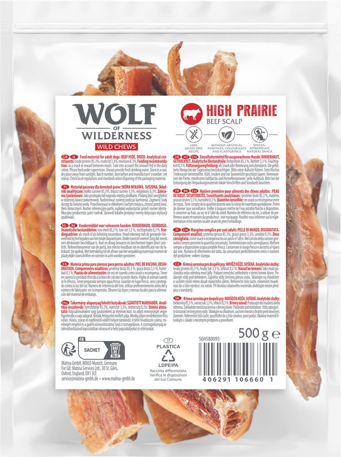 Wolf of Wilderness Rinderkopfhaut "High Prairie" - 500 g