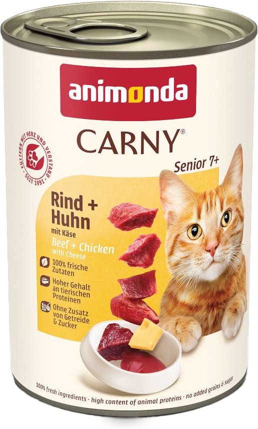 Sparpaket animonda Carny Senior 24 x 400 g - Rind + Huhn mit Käse