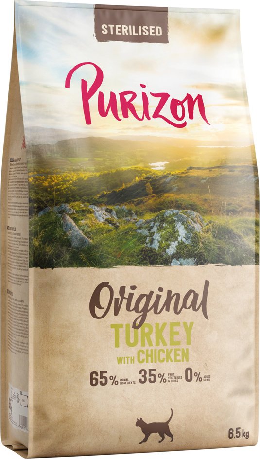 Purizon Sterilised Adult Truthahn & Huhn - getreidefrei - NEU: Sparpaket 2 x 6,5 kg